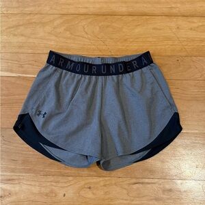 Under Armour Gray and Black Athletic Shorts